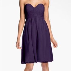 Donna Morgan ‘Morgan’ Strapless Silk Chiffon Dress